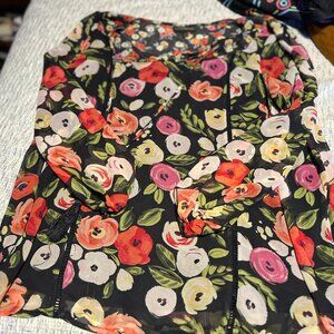Lane Bryant Navy Blue Floral Tunic Size 20!